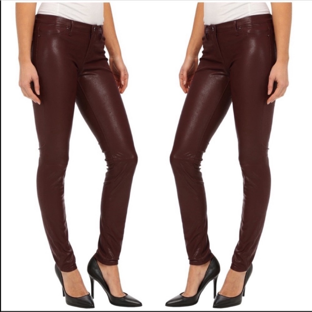 NWT Blank NYC Going Downtown Pants in Oxblood Size 27 - Picture 2 of 2